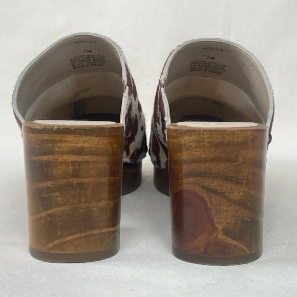 Matisse holly cowhide wood clog size 7 made in Brazil - Picture 5 of 10